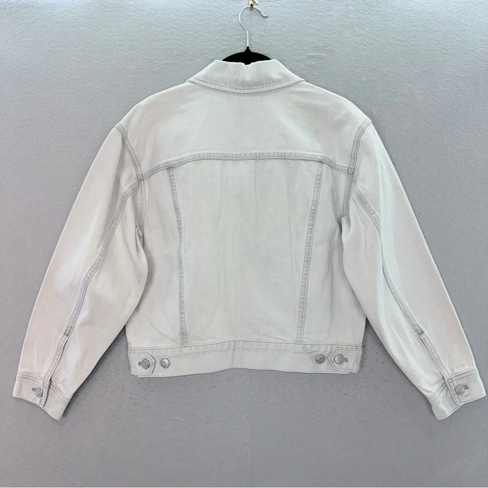Madewell - NWT Women’s The Trucker crop jean jacket Glenrich wash denim size XS - Picture 7 of 9